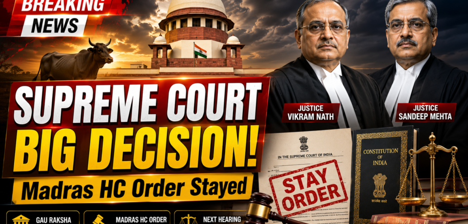 Supreme Court Stays Madras High Court's Ban on Cow Slaughter in Tamil Nadu: Key Legal Developments Explained Supreme Court Stays Madras High Court's Ban on Cow Slaughter in Tamil Nadu: Key Legal Developments Explained
