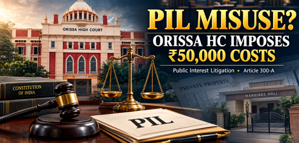 Orissa High Court Fines Petitioner Rs 50,000 for Misusing PIL: What the Judgment Means Orissa High Court Fines Petitioner Rs 50,000 for Misusing PIL: What the Judgment Means