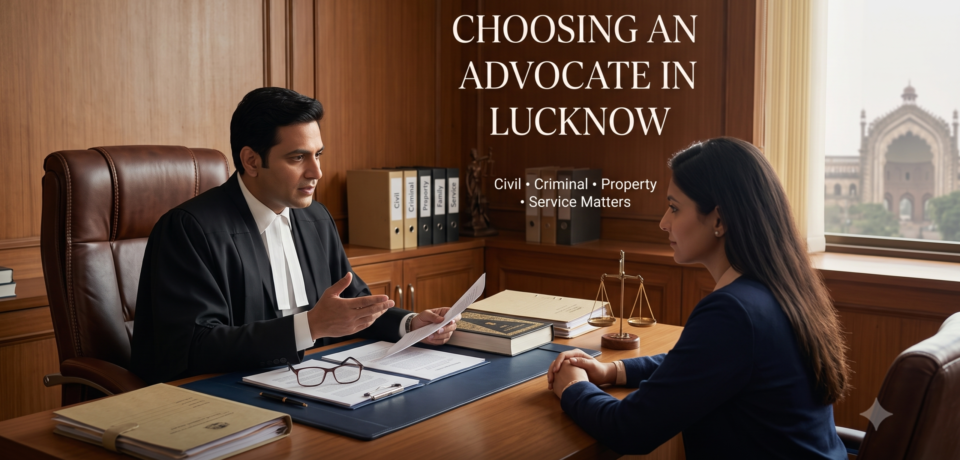 Best Advocates in Lucknow: How to Choose Legal Assistance for Civil, Criminal, Property and Service Matters Best Advocates in Lucknow: How to Choose Legal Assistance for Civil, Criminal, Property and Service Matters